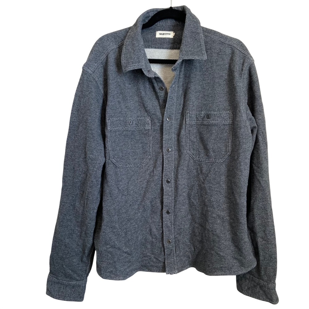 Taylor Stitch Shirt Jacket Charcoal Organic Cotton Mens 46 XXL